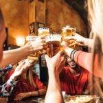 "Craft beer and dogs at Paws On Tap's dog-friendly outdoor seating in Whitestown"